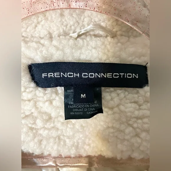 French Connection Colorblocked Teddy Coat NWT - Picture 6 of 7